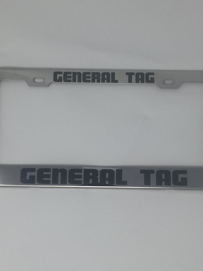 LASER ENGRAVED Stainless Steel Top Quality License Plate Frame Tag